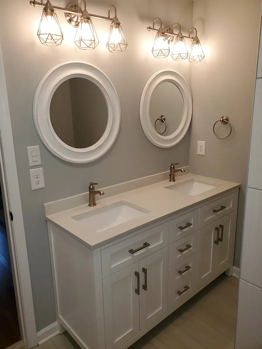 Double vanity bathroom remodel